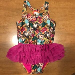 Girls 5T One Piece Tutu Bathing suit